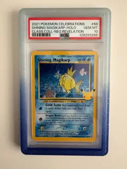 Shining Magikarp 66/64 Pokemon Celebrations 25th anniversary PSA 10 - Image 1