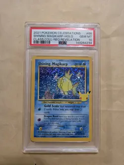 PSA 10 Shining Magikarp 66/64 Celebrations: Classic Collection 2021 Pokemon - Image 1