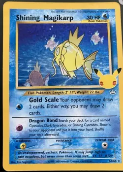 Shining Magikarp 66/64 Pokemon Celebrations Classic Collection Holo Card - Image 1