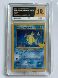 2021 Pokemon TCG Shining Magikarp Holo Rare 66/64 Celebrations ACE 10 GEM MINT - Image 1