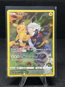 Pikachu TG05/TG30 TRAINER GALLERY Lost Origin Full Art Holo Pokemon Card - Image 1