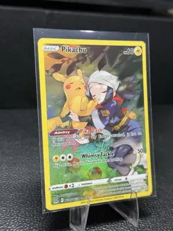 Pikachu TG05/TG30 TRAINER GALLERY Lost Origin Full Art Holo Pokemon Card - Image 2