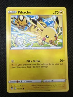 Pikachu Pokemon TCG Card Non-Holo 049/195 FRESH - Image 1