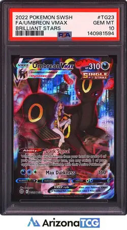 Pokemon 2022 Umbreon VMAX TG23 Full Art Brilliant Stars GEM MINT PSA 10 - Image 1