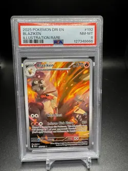 Pokemon TCG Blaziken Illustration Rare Destined Rivals 192/182 PSA 8 - Image 1