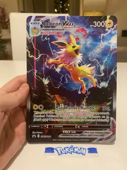 Pokemon TCG Jolteon VMAX Oversized SWSH184 Alt Art Full Art Jumbo Promo Mint - Image 1