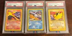 Pokemon Black Star Promo 2000 PSA 9 Error Lot Zapdos 23 Moltres 21 Articuno 22 - Image 1