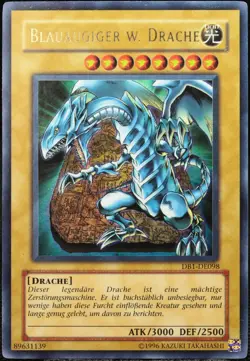 Yu-Gi-Oh! Blauaugiger W. Drache DB1-DE098 Ultra Rare [EX] | DE 2005 - Image 1