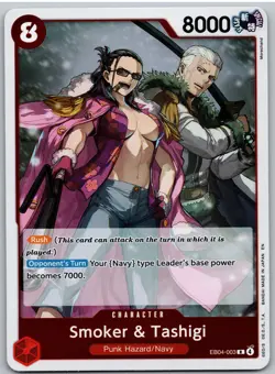 Smoker & Tashigi EB04-003 Rare Adventure on Kami's Island One Piece NM - Image 1