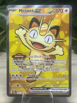 Meowth ex 107/088 Full Art Ultra Rare Perfect Order Pokemon Card NM - Image 1