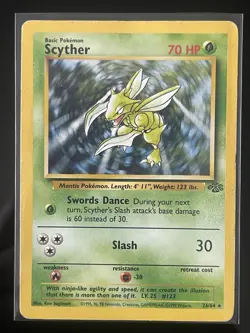 Pokemon Scyther Jungle 26/64 Regular Uncommon 70 HP Wizards Card English - Image 1