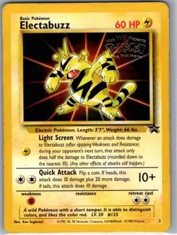 Electabuzz (Movie Promo) 2 Non Holo WoTC Promo - Pokemon Card - MP - Image 1