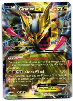 Giratina EX 57/98 - Ancient Origins Rare EX Pokemon TCG Holo - HP Card - Image 1