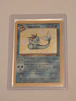 Pokemon TCG Vaporeon Jungle 12/64 Holo Unlimited Holo Rare - Image 1
