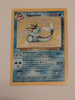 Pokemon TCG Vaporeon Jungle 12/64 Holo Unlimited Holo Rare - Image 3
