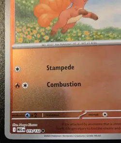 Vulpix 019/132 Reverse Holo Common Mega Evolution Pokemon TCG - Image 4