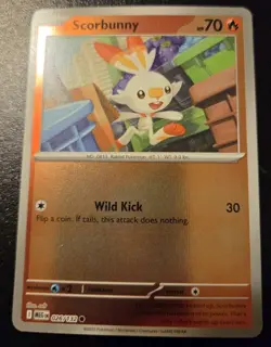 Scorbunny 026/132 Reverse Holo Common Mega Evolution Pokemon TCG - Image 1