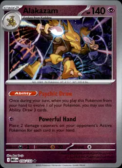 Alakazam 056/132 Reverse Holo - Pokemon ME01: Mega Evolution NM - Image 1