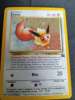 Pokemon TCG Eevee - Holofoil #11 WOTC 2000 Black Star Promo holo - Image 2