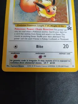 Pokemon TCG Eevee - Holofoil #11 WOTC 2000 Black Star Promo holo - Image 4