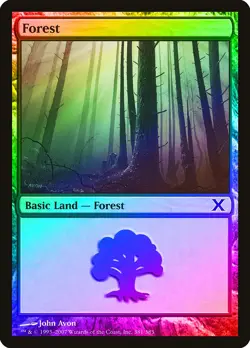 Forest (Version 381) FOIL 10th Edition NM Basic Land MAGIC MTG CARD ABUGames - Image 1