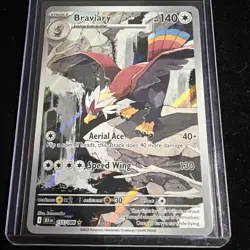 Braviary 155/086 IR SV: Black Bolt Full Art Holo Pokemon Card - NM - Image 1
