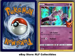 2022 Pokemon, Brilliant Stars Trick or Trade, #056/172 Mewtwo, Stamped Holo Rare - Image 1