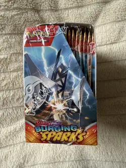 Pokemon Surging Sparks Booster Box (36 Packs) - New (TINY TEAR SEE PHOTOS) - Image 5