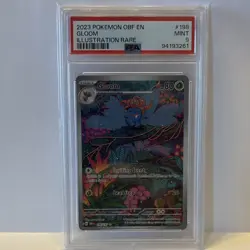 2023 Pokemon Gloom illustration rare holo 198/197 SV03 Obsidian Flames PSA 9 - Image 1