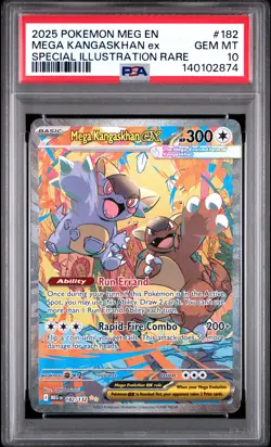 2025 POKEMON MEG EN-MEGA EVOLUTION #182 MEGA KANGASKHAN ex SIR PSA 10 - Image 1