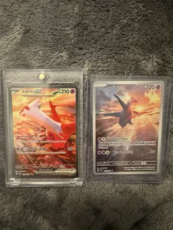 Pokemon TCG Latias EX and Latios Surging Sparks with Extended Art NM - Image 1
