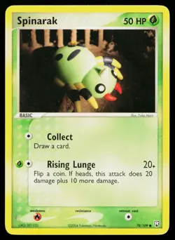 Spinarak 78/109 Common Team Rocket Returns Pokemon Lightly Played - Image 1