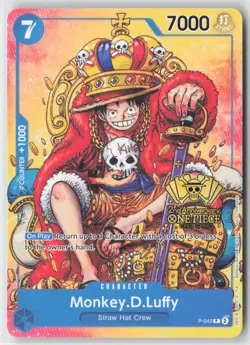 Monkey D. Luffy (2nd Anniversary Stamped Promo) P-043 One Piece TCG English - Image 1