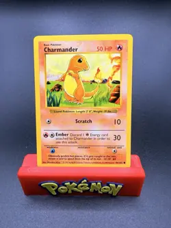 Shadowless Charmander 46/102 Base Set - Common Pokemon Card - NM-e - Image 1
