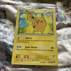 XY Base Set Pikachu cosmos Holo 42/146 - 2014 promo Pokemon Card - Sealed/New - Image 1