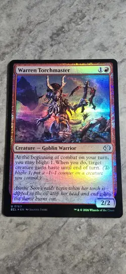 Warren Torchmaster Lorwyn Eclipsed Foil Creature Goblin Warrior Uncommon MTG NM - Image 1
