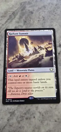 Radiant Summit Commander: Edge of Eternities Regular Land Rare MTG NM - Image 1