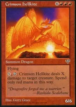 1x Crimson Hellkite Heavy Play, English Mirage MTG Magic - Image 1