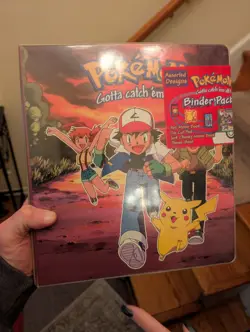 Vintage 1999 Plymouth 3 Ring Card Binder Nintendo Pokemon Pikachu Ash Still Seal 41365040775 - Image 1