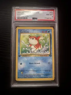 POKEMON TCG GOLDEEN JUNGLE 1999 1ST EDITION #53/64 REGULAR COMMON 40HP PSA 8 - Image 1