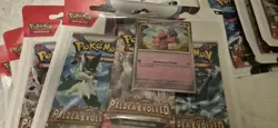 Pokemon TCG Paldea Evolved x9 3Pack Blister Bundle Tinkatink x4 Varoom x5 (27 p) - Image 3