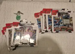 Pokemon TCG Paldea Evolved x9 3Pack Blister Bundle Tinkatink x4 Varoom x5 (27 p) - Image 5