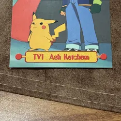 1999 Topps Pokemon Series 1 #TV1 Ash Ketchum (TV Animation Edition) Blue Logo LP - Image 3
