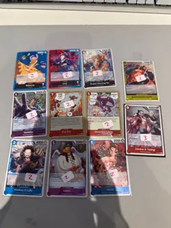 One Piece TCG OP15 Pre Release Card Lot bundle - Op15 rare cards only bundle - Image 3