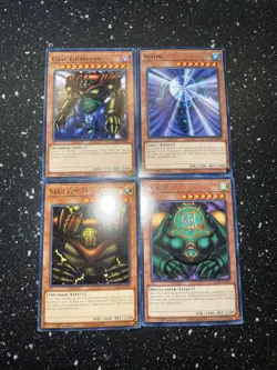 4 Card Set Gate Guardian + Suijin + Kazejin + Sanga of the Thunder MAZE Yu-Gi-Oh - Image 1