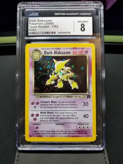 CGC 8 NM/MINT Dark Alakazam 2000 Team Rocket 1/82 Holo Pokemon Card - Image 1