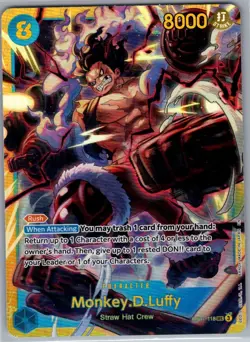 Monkey.D.Luffy OP11-118 Foil SEC English Fist Divine Speed - One Piece Card - NM - Image 1