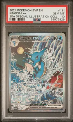 2024 POKEMON SVP EN-SV BLACK STAR PROMO #131 KINGDRA EX PSA 10 GEM MINT - Image 1
