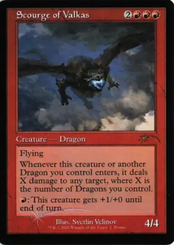 Scourge of Valkas (Retro Frame) FOIL 2 MFP MagicFest Cards NM - Image 1