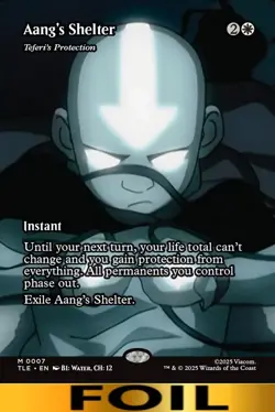 Aang's Shelter [Teferi's Protection] ** FOIL BORDERLESS ** #38 - Avatar MTG - Image 1